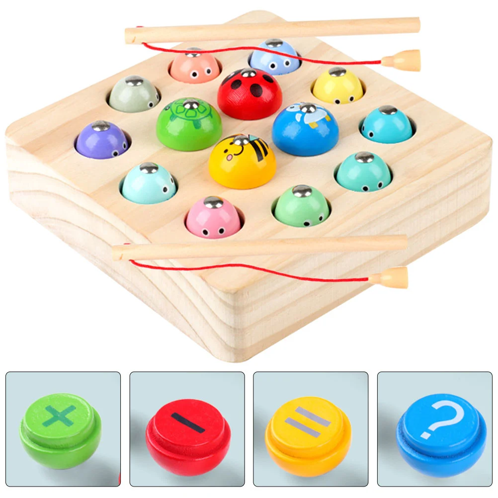 

Рыбалка детская игра Магнитный деревянный глаз ручной набор Зрительная координация рыбы поймать бассейн игры Монтессори малыш ловить
