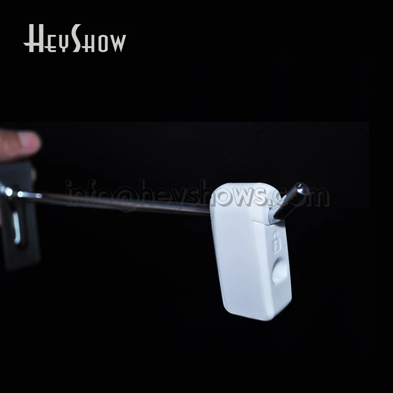 100PCS EAS Strong Magnetism Anti-Theft Hook Stop Locks For Display In Retail Shop Supermarket White/Black With 2PC Magnetic Key enlarge