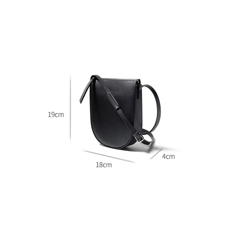 LOERSS Leather Shoulder Bag Vintage for Women's Versatile Fashion Crossbody Bag Commuting Casual Bucket Bag Mobile Phone Bag