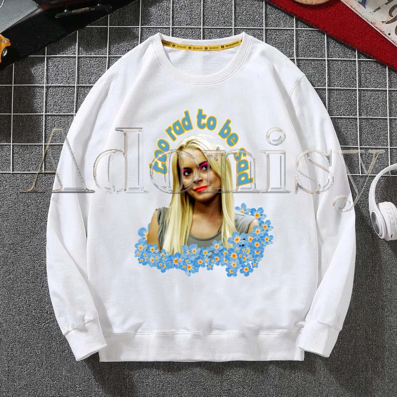 

Lindsay Lohan Fashion Men's/Women's Hoodies Spring Autumn Male Casual Hoodies Sweatshirts Men's White Color Hoodies Tops