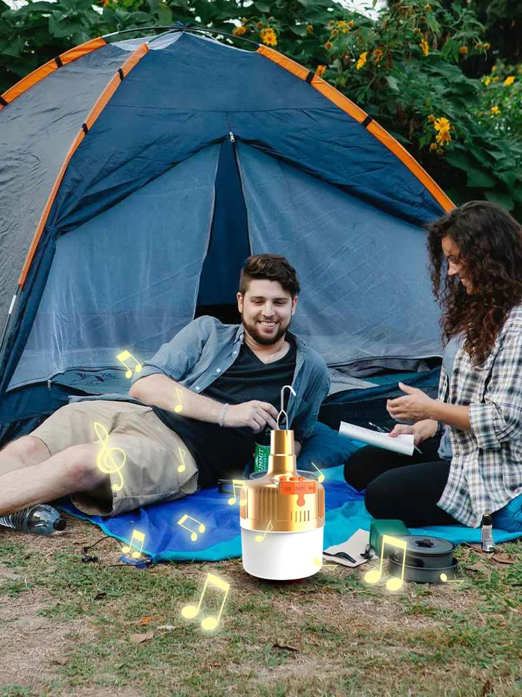 42led bluetooth camping lights outdoor night market camping light mobile phone charger instead of delivery audio light usb rechargeable led emergency