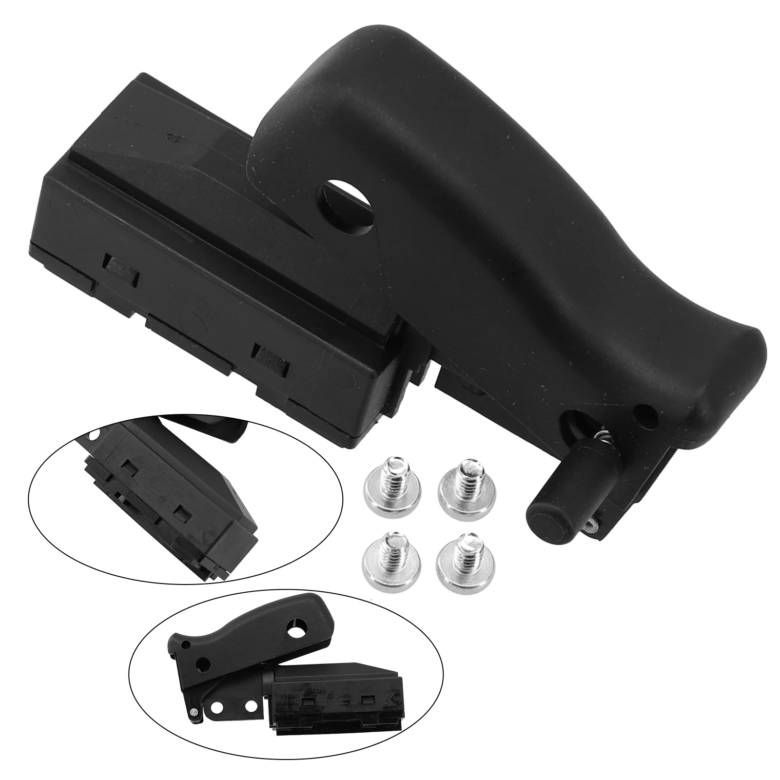 

Switch Drill Trigger Switch 125Vac 22A 125Vdc 15A Accessories Angle Black For BGV-2122-004 Nominal 250Vac 12.5A