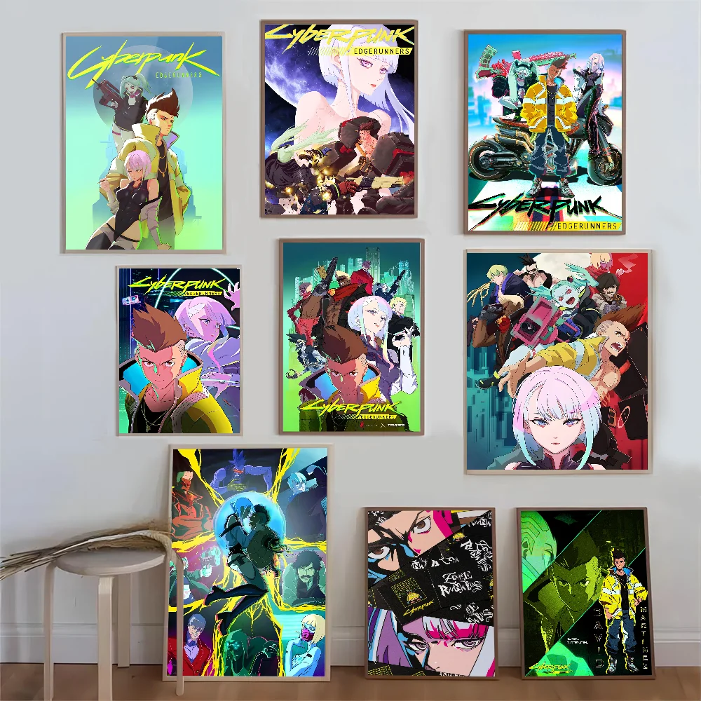 Аниме C_cyberpunks E-edgerunners Высококачественный Водонепроницаемый Настенный Постер