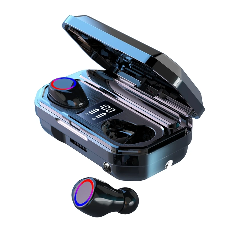 

Беспроводная Bluetooth-гарнитура с микрофоном, спортивная водонепроницаемая беспроводная гарнитура, нажимная гарнитура с функцией зарядки