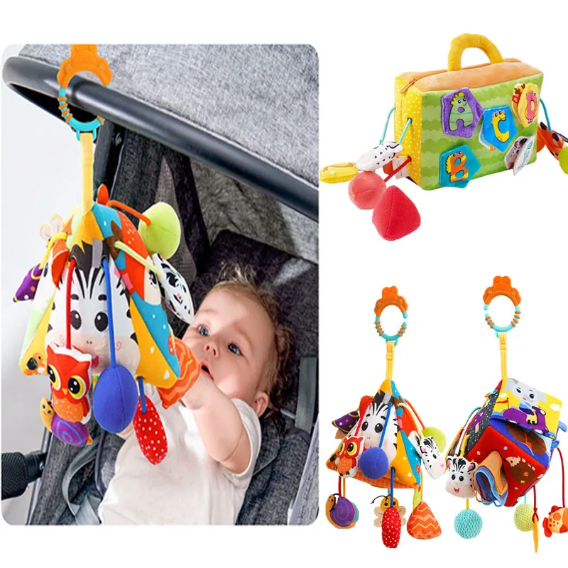 

Baby Kids Rattle Toys Cartoon Animal Plush Hand Bell Baby Stroller Crib Hanging Rattles Infant Baby Toys Gifts