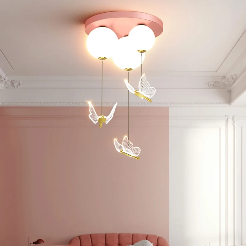 

Cartoon balloon lamp dome light web celebrity children room creative balloon cute girl male butterfly sweet bedroom lamps and la