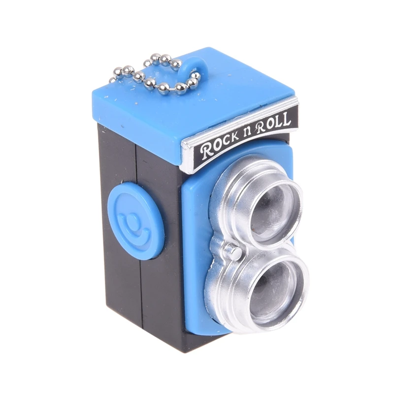 Cute Mini Double Twin Lens Reflex TLR Camera Style LED Flash Light Torch Shutter Sound Keychain |