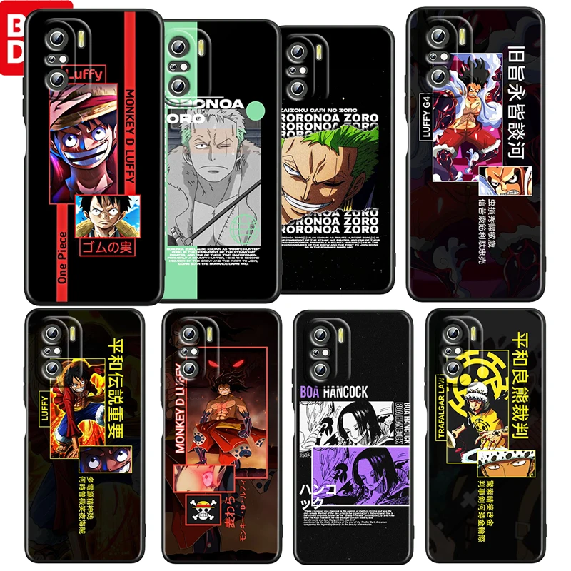 

Anime One Piece Luffy Cool For Xiaomi Redmi K50 K40 Gaming K30 K20 Pro 5G 10X 9T 9A 9C TPU Soft Black Phone Case Fundas Coque