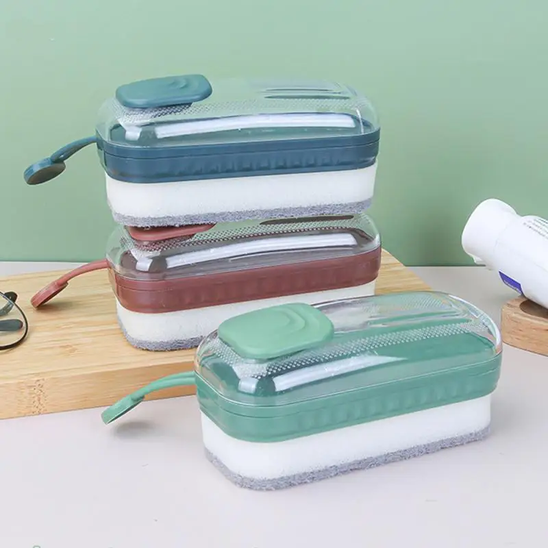 

Kitchen Washer Dish Brush Liquid Sponge Cleaning Brush Decontamination Sponge Automatic Liquid Pot Soap Pressure Liquid Washer