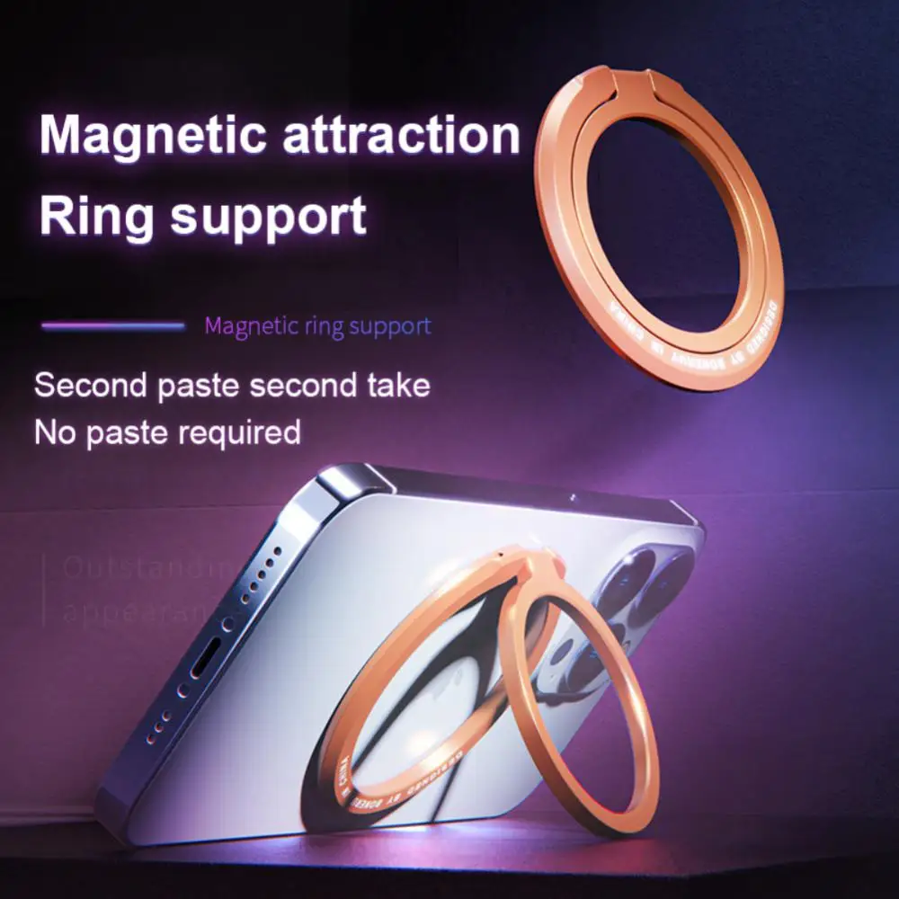 

For Iphone 12/13 Mini/ Pro/ Pro Max Cell Phone Stand 180° Foldable Ring Magnetic Mobile Phone Ring Holder Magnetic Foldable