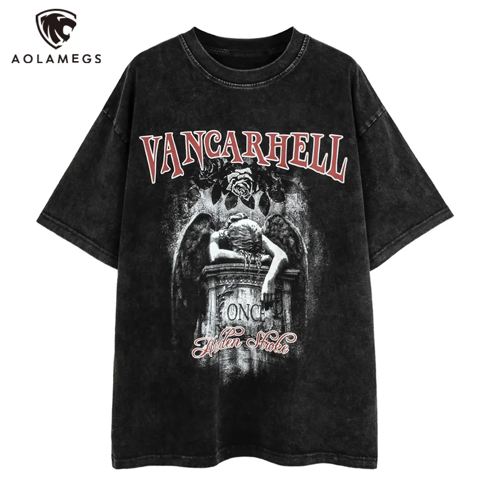 

Harajuku/мужские футболки большого размера; Забавная Футболка с принтом ангела для девочек; Летняя Повседневная модная футболка в стиле ретро; ...