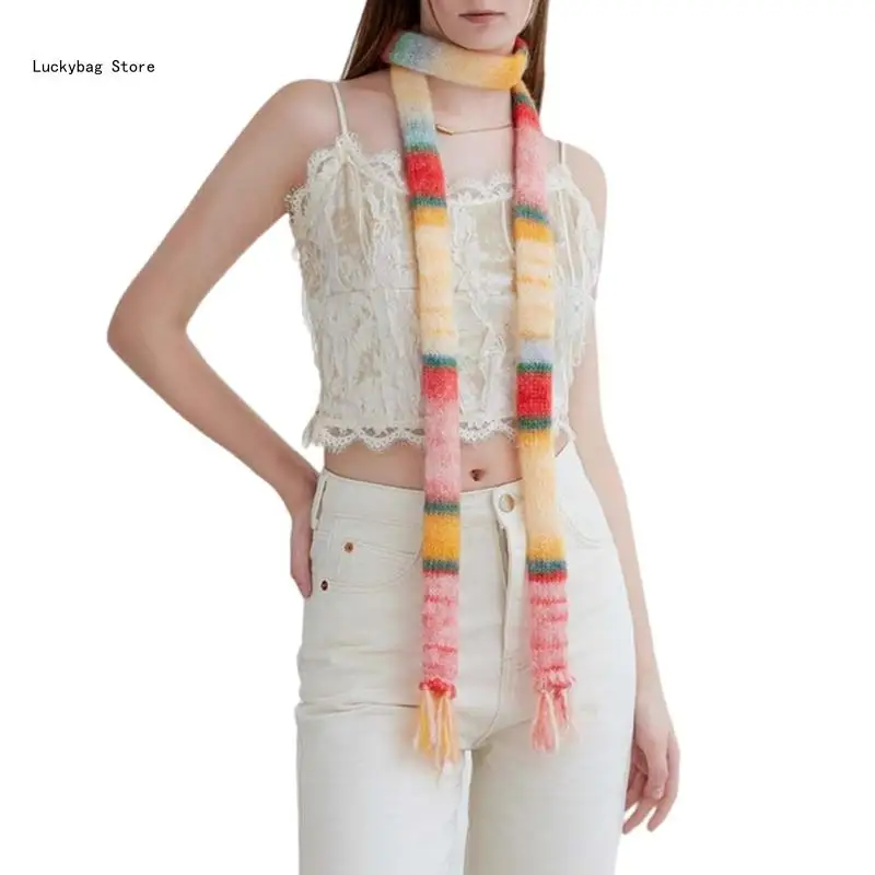 Модный длинный шейный платок повседневный мягкий шарф красивый регулируемый