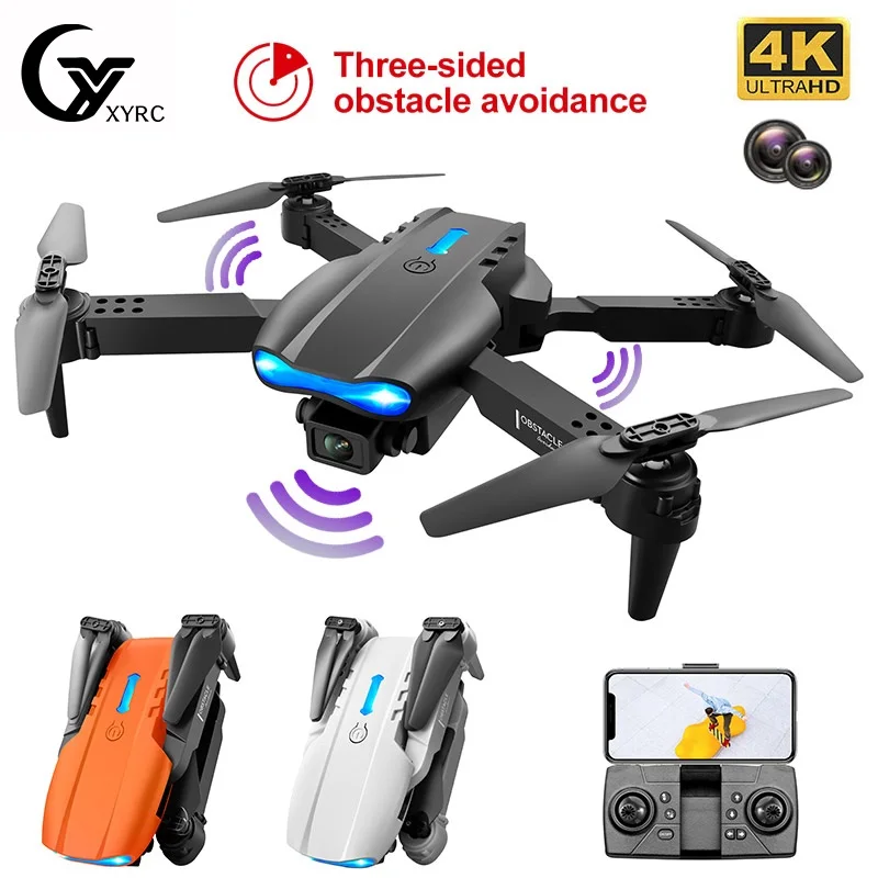 

2022 New E99 K3 Mini Drone 4K Dual HD Camera Three Sided Obstacle Avoidance WiFi FPV Professional Foldable Quadcopter Gifts Toy