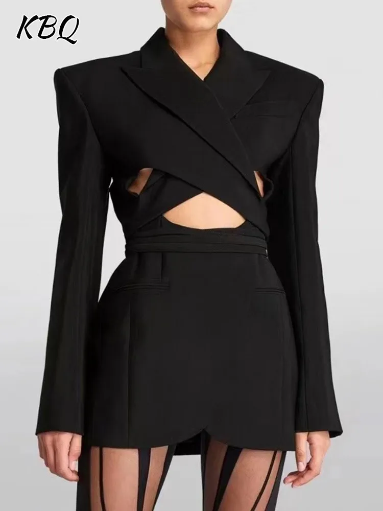 Женский блейзер с открытой спиной KBQ
