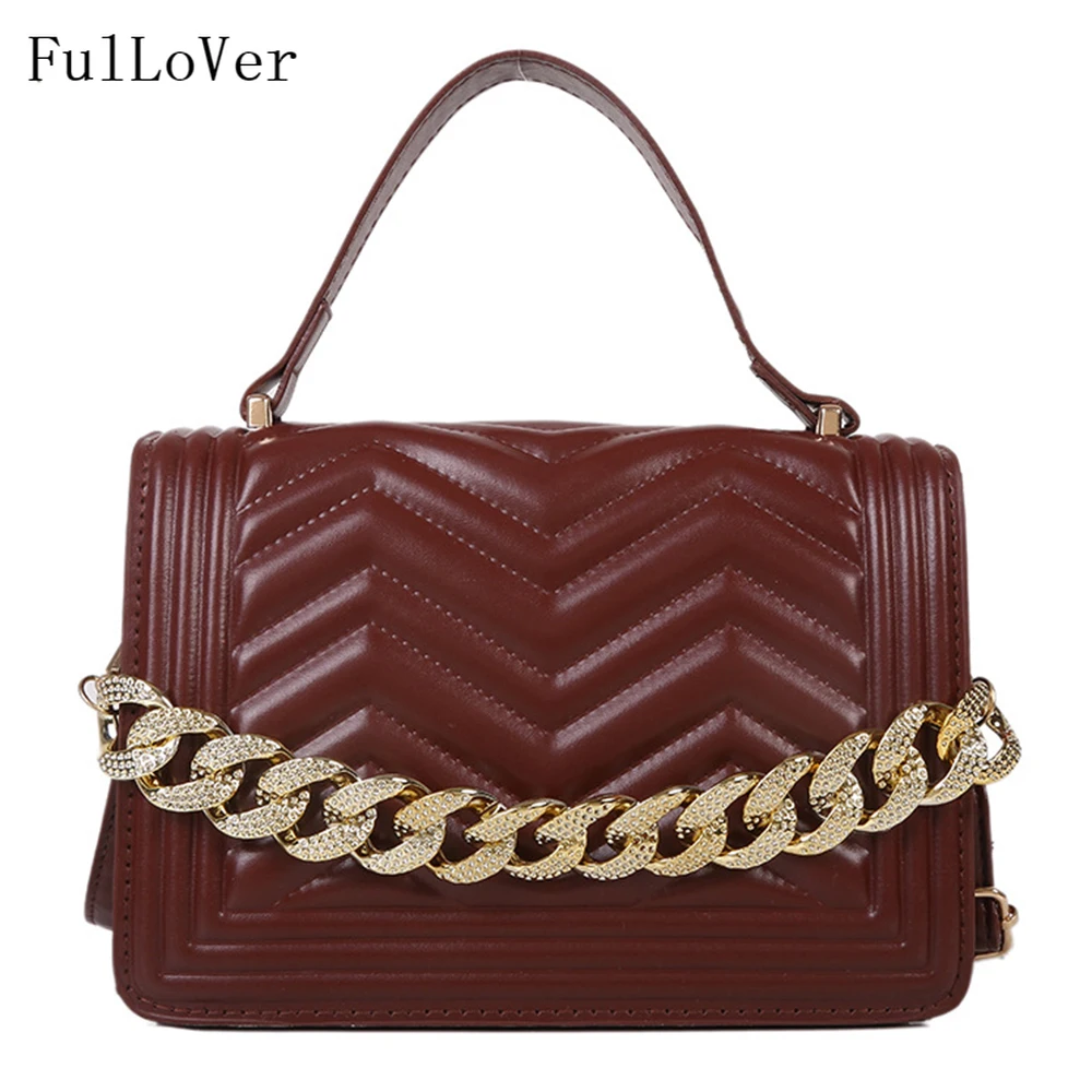 

2022 New Women Handbags Fashion Solid Color Chain Shoulder Bags Stripe Messenger Square Bags Famous Brand Purse And Bags
