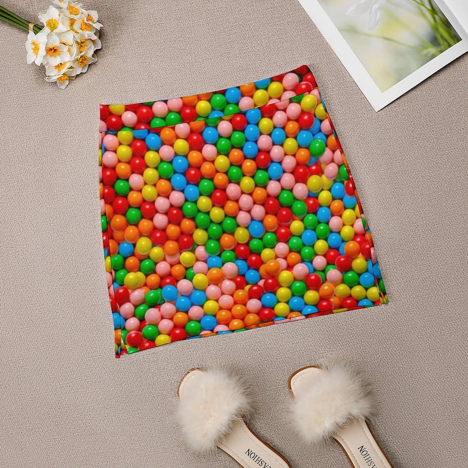 Мини-гумбол настоящая конфетная фотоузор женская юбка спортивная юбка-юбка с