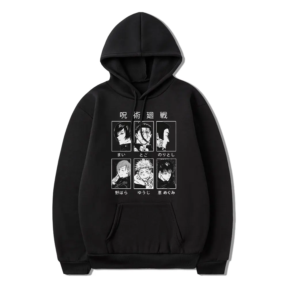 

Anime Jujutsu Kaisen Itadori Yuji Gojo Satoru Classic Funny Comic Print Winter Long Sleeve Thickened Casual Loose Couple Hoodie