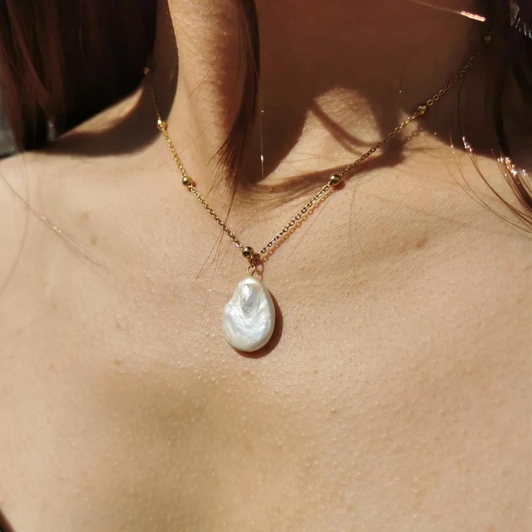 Новый стиль ожерелья с подвеской из нержавеющей стали в стиле барокко