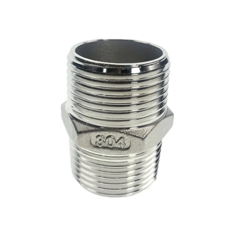 

WZJG Male Straight Hexagon Joint Nipple Pipe Connection 304 fittings Stainless Steel threaded 1/2" connector +ABC