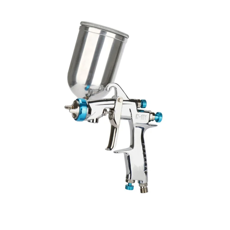 Высококачественный гравитационный распылитель HVLP 400CC с пластиковым горшком и металлической чашей 1,3/1,8 мм W101 аутентичный распылитель Пневматический краскопульт инструмент