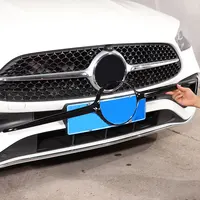 For Mercedes Benz C Class sports W206 22 ABS Car Front Bumper Grille Trim Grill Decoration Strip Cover Stickers Car Accessories