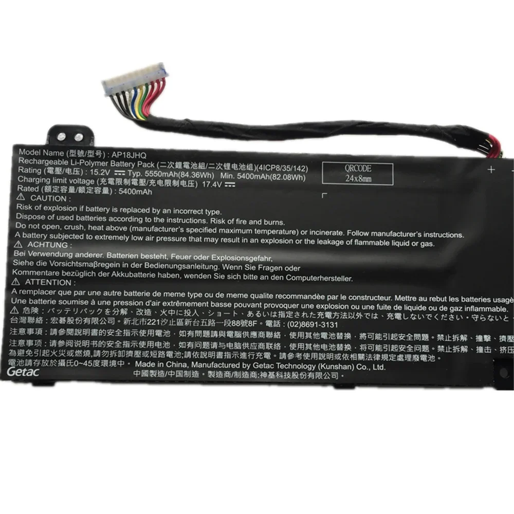 Совершенно новый оригинальный AP18JHQ 15 2 V 84.36Wh Аккумулятор для ноутбука Acer Predator TRITON