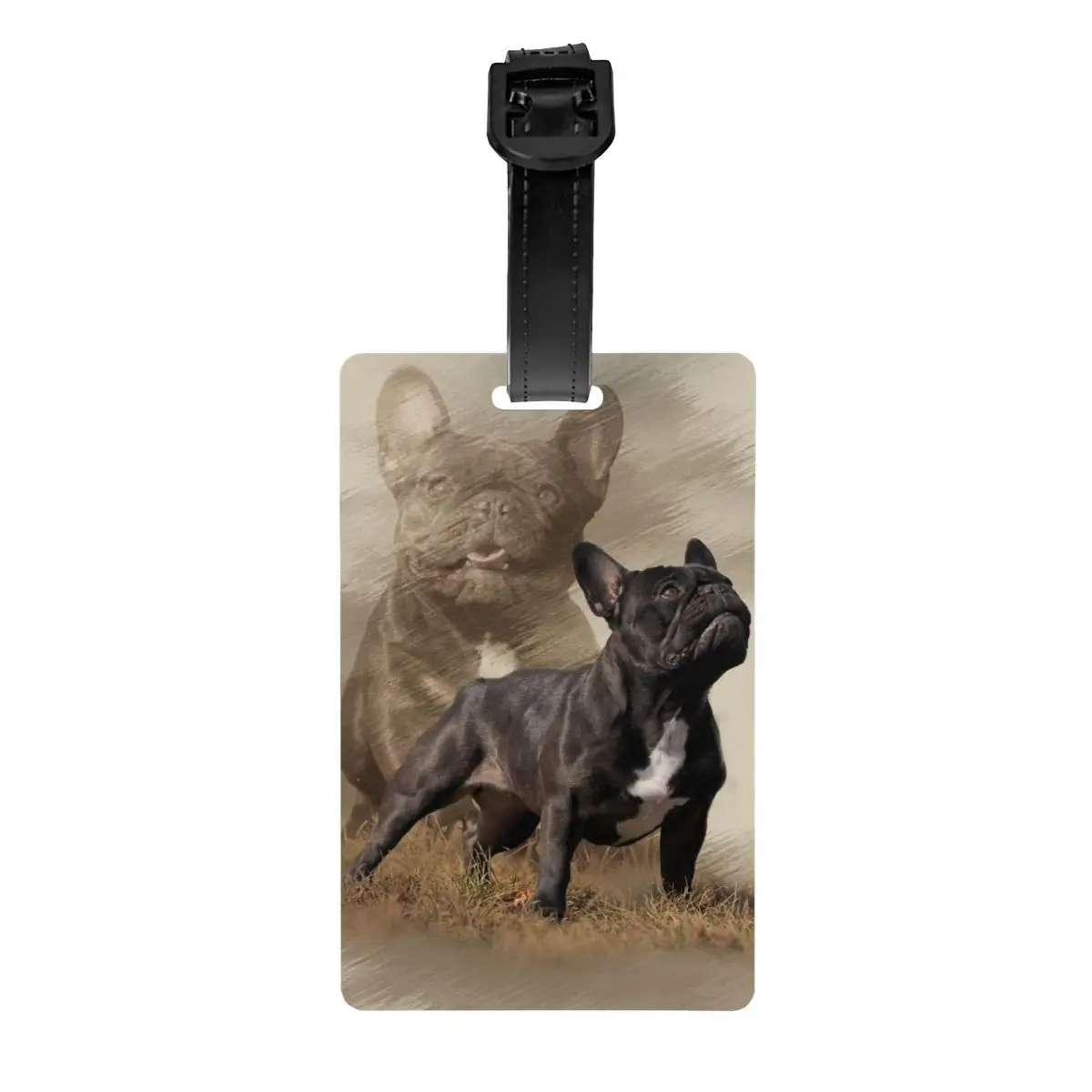

Cool French Bulldog Luggage Tag for Suitcases Pet Dog Privacy Cover ID Label