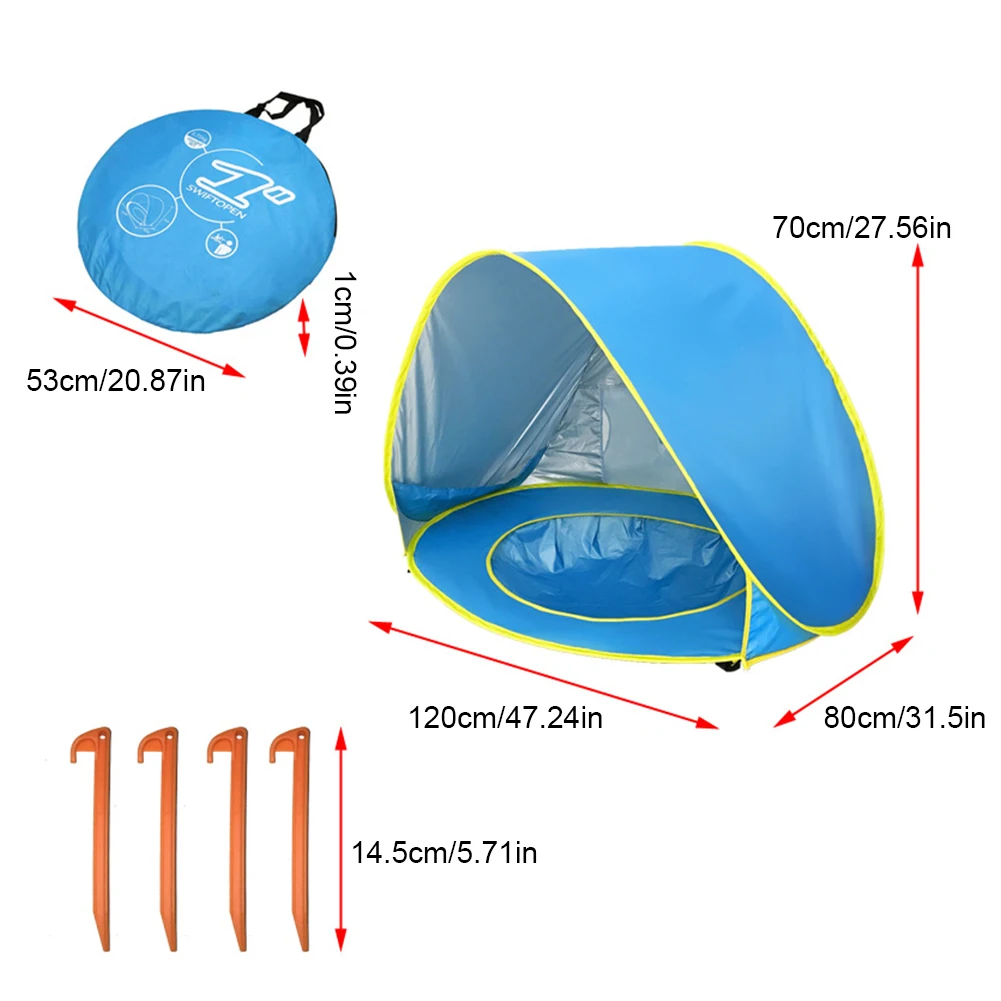 Детская Пляжная палатка водонепроницаемый шатер с защитой от УФ лучей для детей