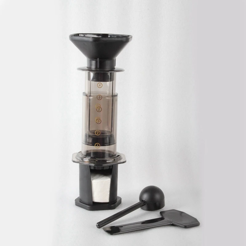Pot Hand Press Drip Filter Black For Office Home Travel Camp Coffee Maker