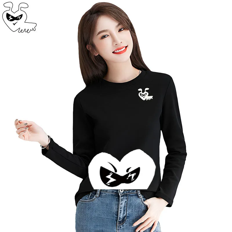 Женская футболка Break Egg с мультяшным муравьем и вышивкой в форме полусердца