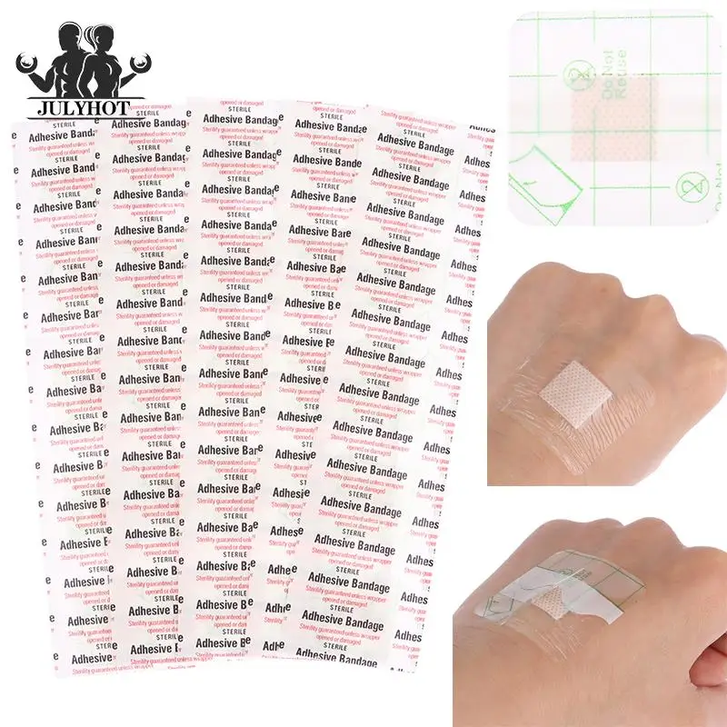 

25pcs Wound Sticker Waterproof Adhesive Wound Dressing Fixation Tape Square Bandage First Aid Kit Medical Bandage