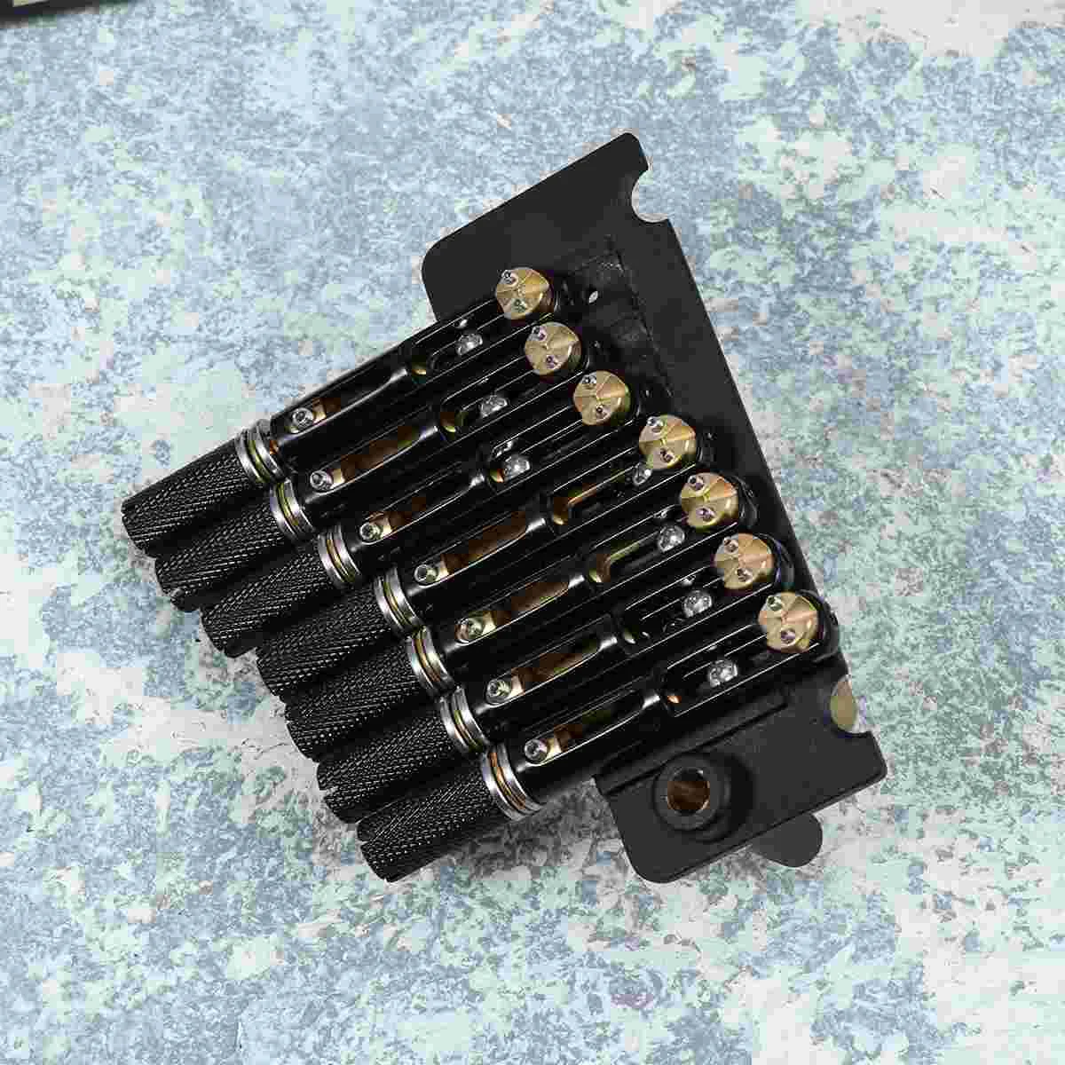 

GA878 7-струнная металлическая седельная мостовая Натяжная пластина для музыкального сменного прибора, гитарная система Tremolo (черная)