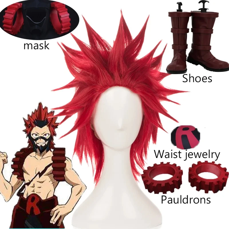 

Eijirou Kirishima Wig Boku No Hero Academia Cosplay Wig Synthetic My Hero Academia/Academy Cosplay Hair Anime Wig Shoes Props