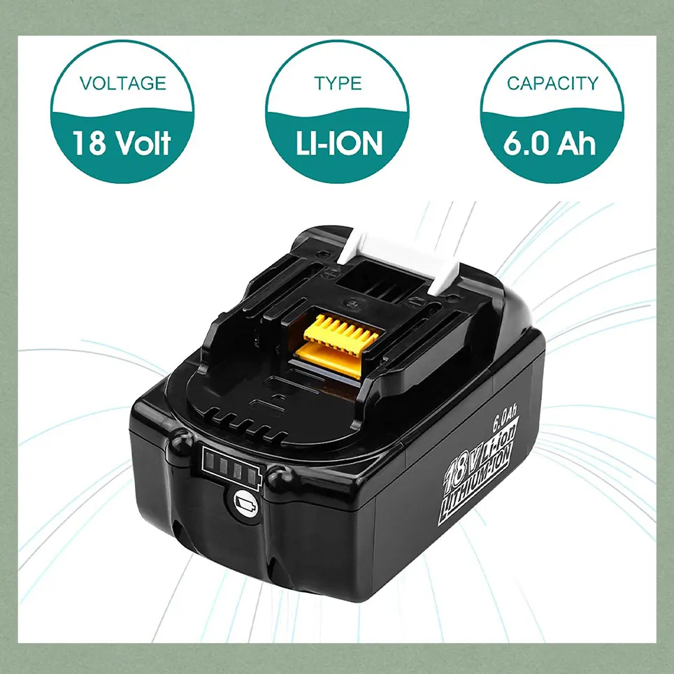 Аккумулятор Makita 18 в со светодиодным индикатором батарея LXT BL1860 BL1850 BL1850B BL1840 BL1840B
