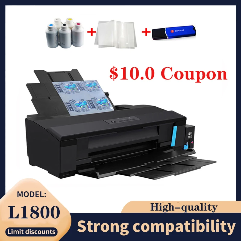 DTF Printer A3 For Epson L1800 White Ink A3 DTF Printer Heat Transfer PET Film L1800 DTF Printer Transfer Film Printing