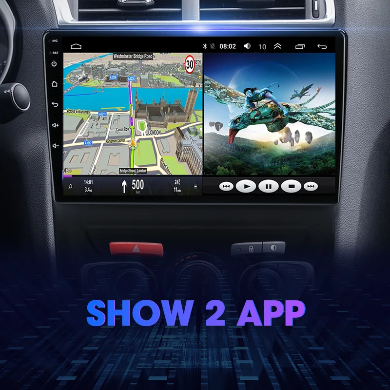2 din android 11 car radio multimedia video player for citroen c4 2 b7 2013 2014 2015 2016 gps navigation dsp48eq 4g am 8g128g free global shipping