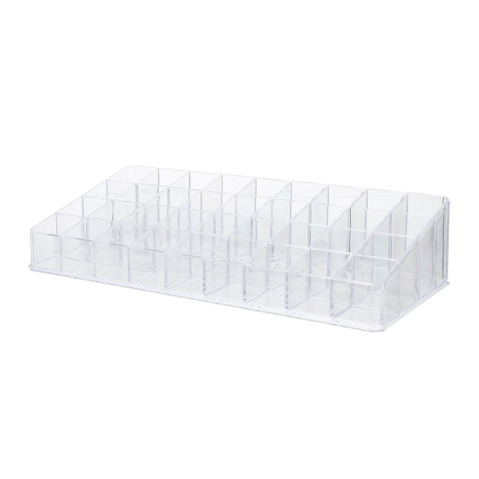

Lipstick Display Organizer Holder Rack Lip Storage Stand Nail Polish Acrylic Gloss Essential Oil Makeup Balm Box Transparent