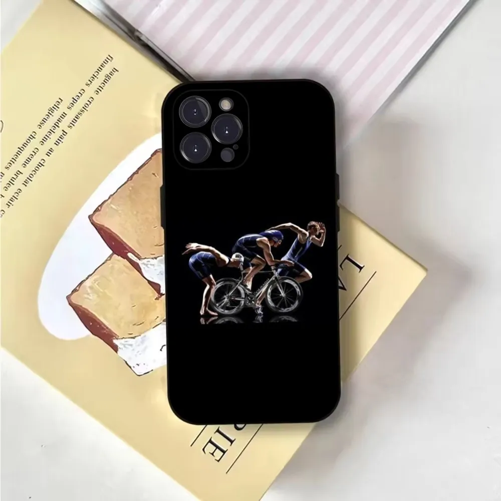 Фото Чехол для телефона Triathlon Swim Bike Run Tri Life для iPhone 16,15,14,13,12,11, Pro, X, XS, Max, XR, Plus, мини-мягкий черный чехол №2
