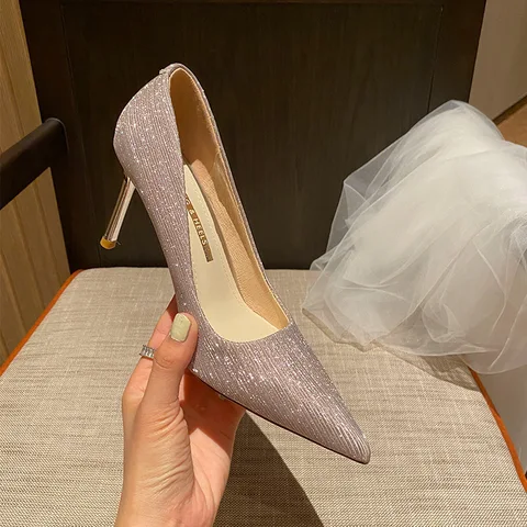 Новые женские туфли Xibeilove с кристаллами, банкетные туфли на тонком высоком каблуке, пикантные свадебные туфли с острым открытым носком