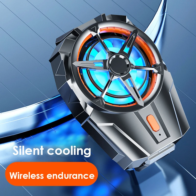

Cooler Heat Sink 7.5 Inches Rapid Cooling Fan Adjustable Wired/wireless Game Cooler For Cell Phone Mobile Phone Radiator