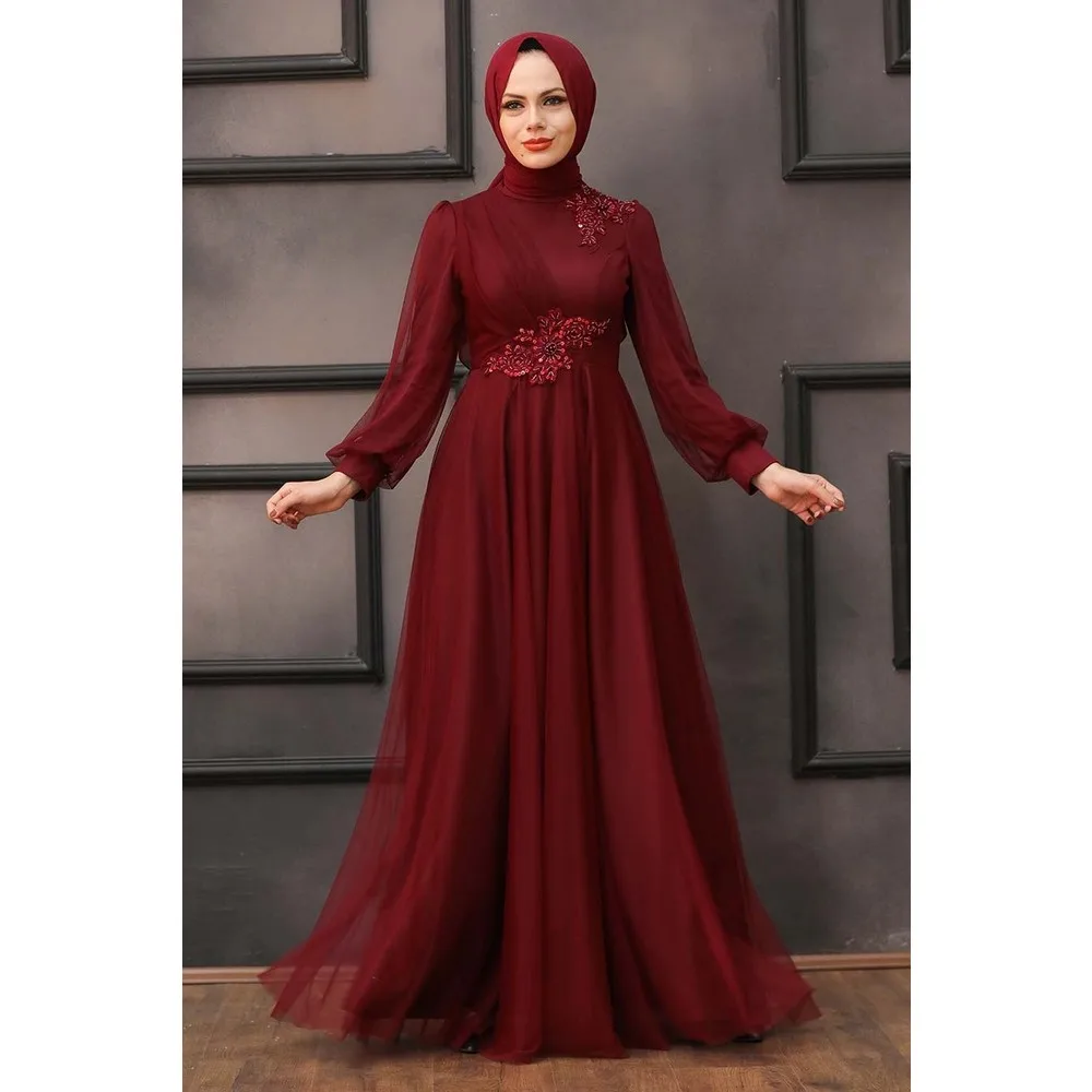 

Вечерние платья Dorlie Veil, вечернее платье с рюшами, индиго, хиджаб, 22061IM