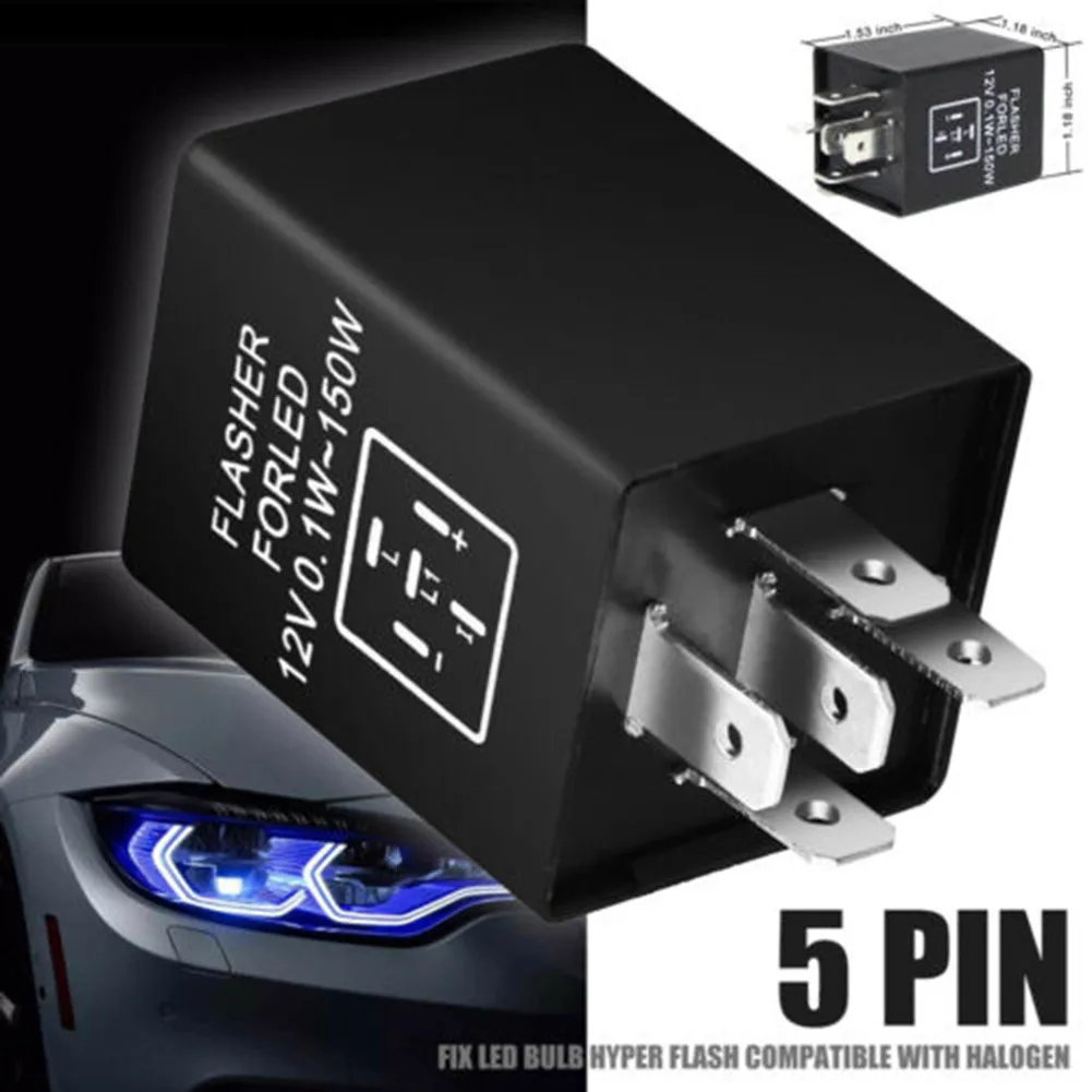 

12V EP27 Flasher Relay Five-legged Steering Double Flashing LED Light Flashing Relay Interior Parts Switches Relays Accessories