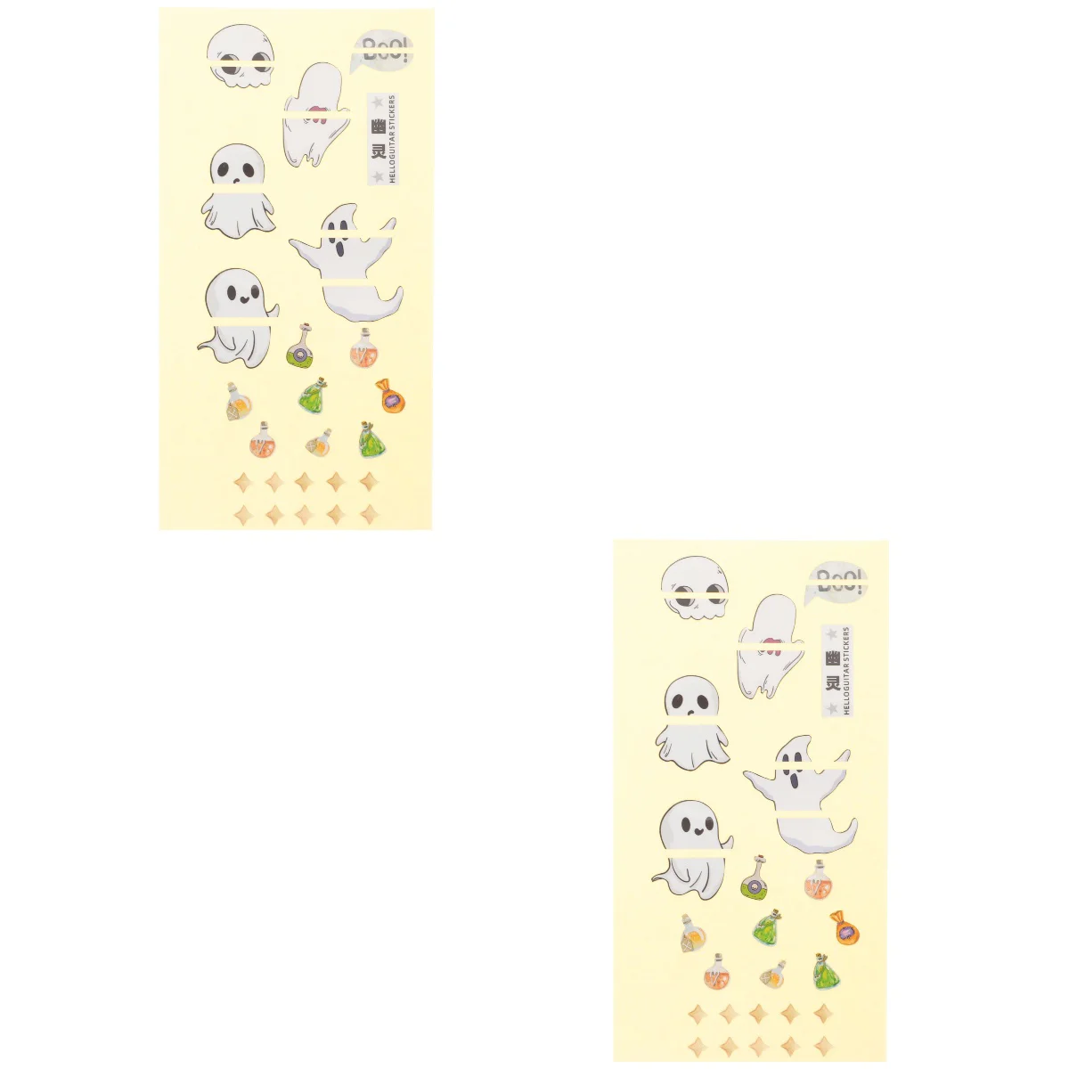 

2pcs Ghost Pattern Guitar Self-Adhesive Fretboard Sticker Guitar Fretboard Decal