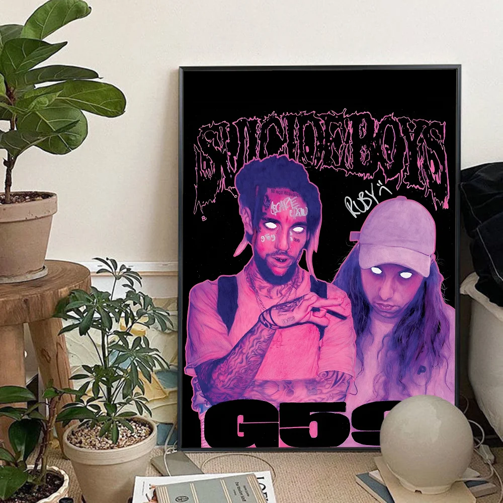 Постер Singer S-Suicideboy аниме плакаты клейкая винтажная комната Декор для дома бара