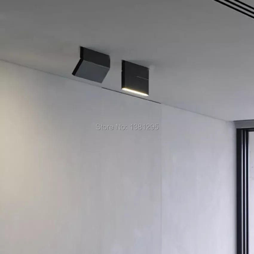 

2023 1PCS LED Surface Mounted Downlight Spotlight 12W Black White Rotatable 3000K 4000K 6000K Home Lamp Adjustable Ceiling Spot
