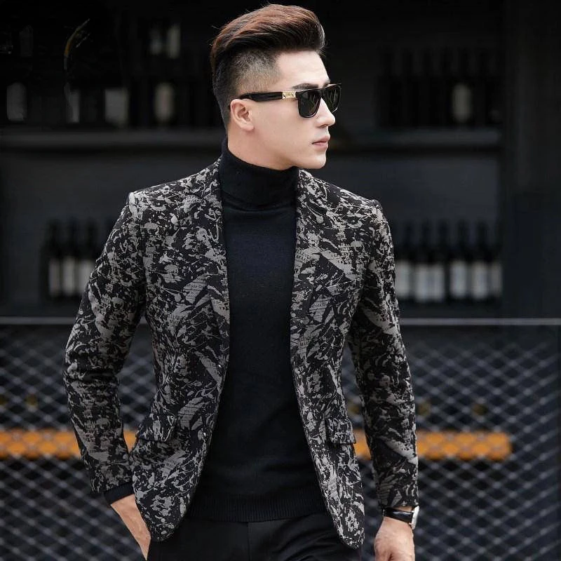 

Мужская приталенная мотоциклетная куртка, пальто из натуральной овечьей кожи с принтом, верхняя одежда, весна-осень 2022