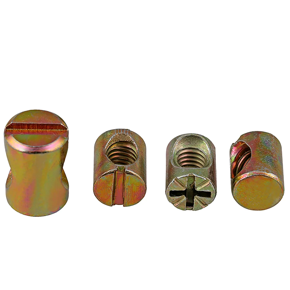 

10pcs Barrel Bolts M6 M8 Cross Dowel Slotted / Phillips Horizontal Hole Nut Hammer Embedded Nut for Chairs Furniture Beds Crib