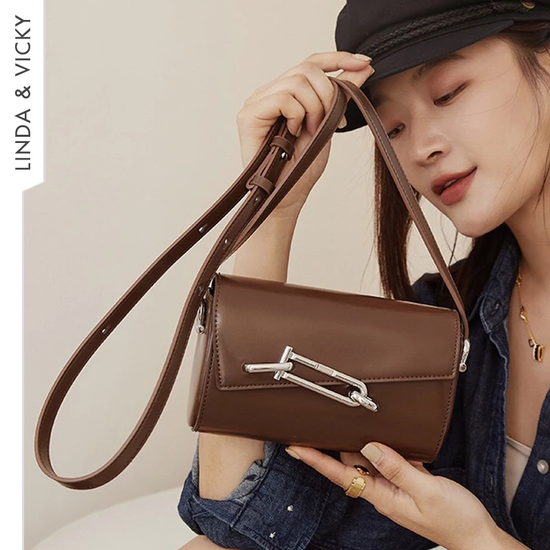 2023 Trend Luxury Women's Crossbody Bags Genuine Leather European and American Retro Lock Shoulder Bag High Quality Girl Purse