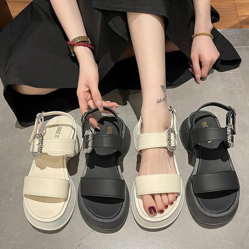 

2023 Summer Sandals Women's Wedge Platform Open Toe Shoes Women's Thick Bottom Shoes Casual Shoes Fashion Martens Sandals