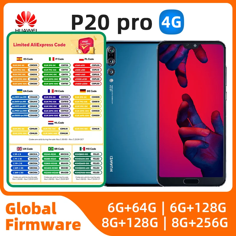 Смартфон Huawei P20 Pro 6/64ГБ 6/128ГБ china б/у
